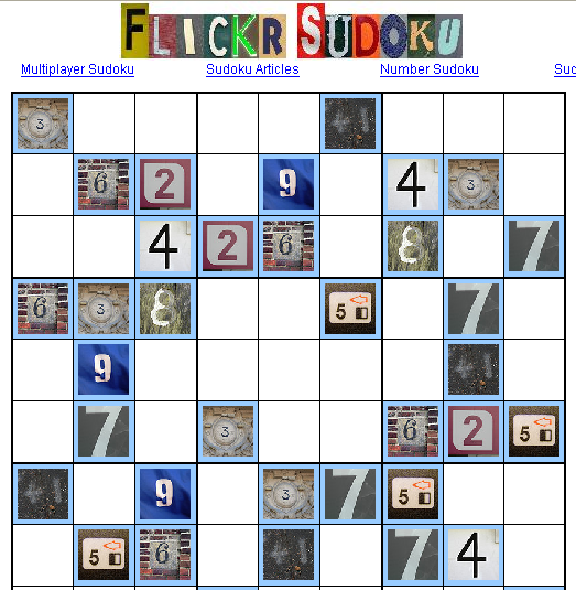 Flickr Sudoku