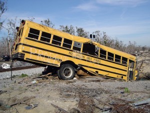 Post Katrina School Bus Destroyed