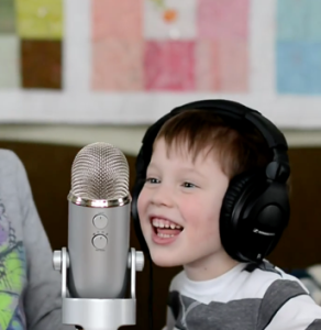 kids with microphone