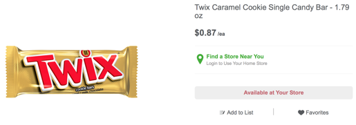 twix at Meijer